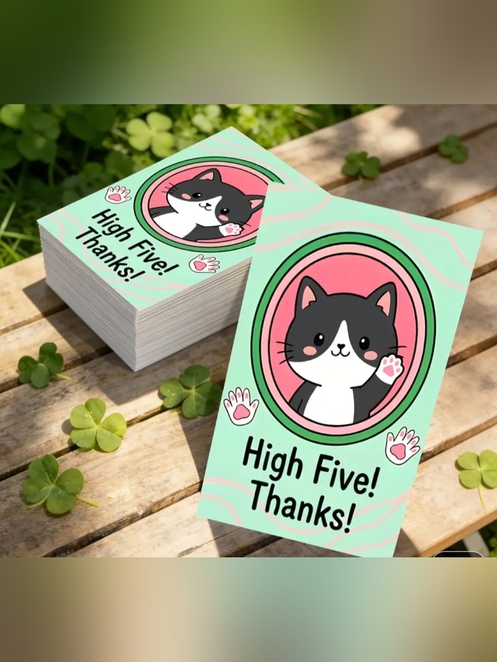 Thank You Cards Cat High Five!